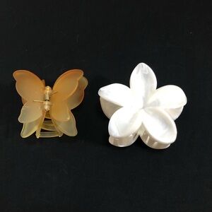 Butterfly and Flower Hair Claw Clips